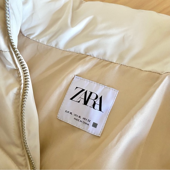 NEW Zara white quilted puffer jacket - Picture 7 of 11
